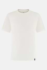 T-Shirt In Cotone Tencel, Bianco, thumb, 5