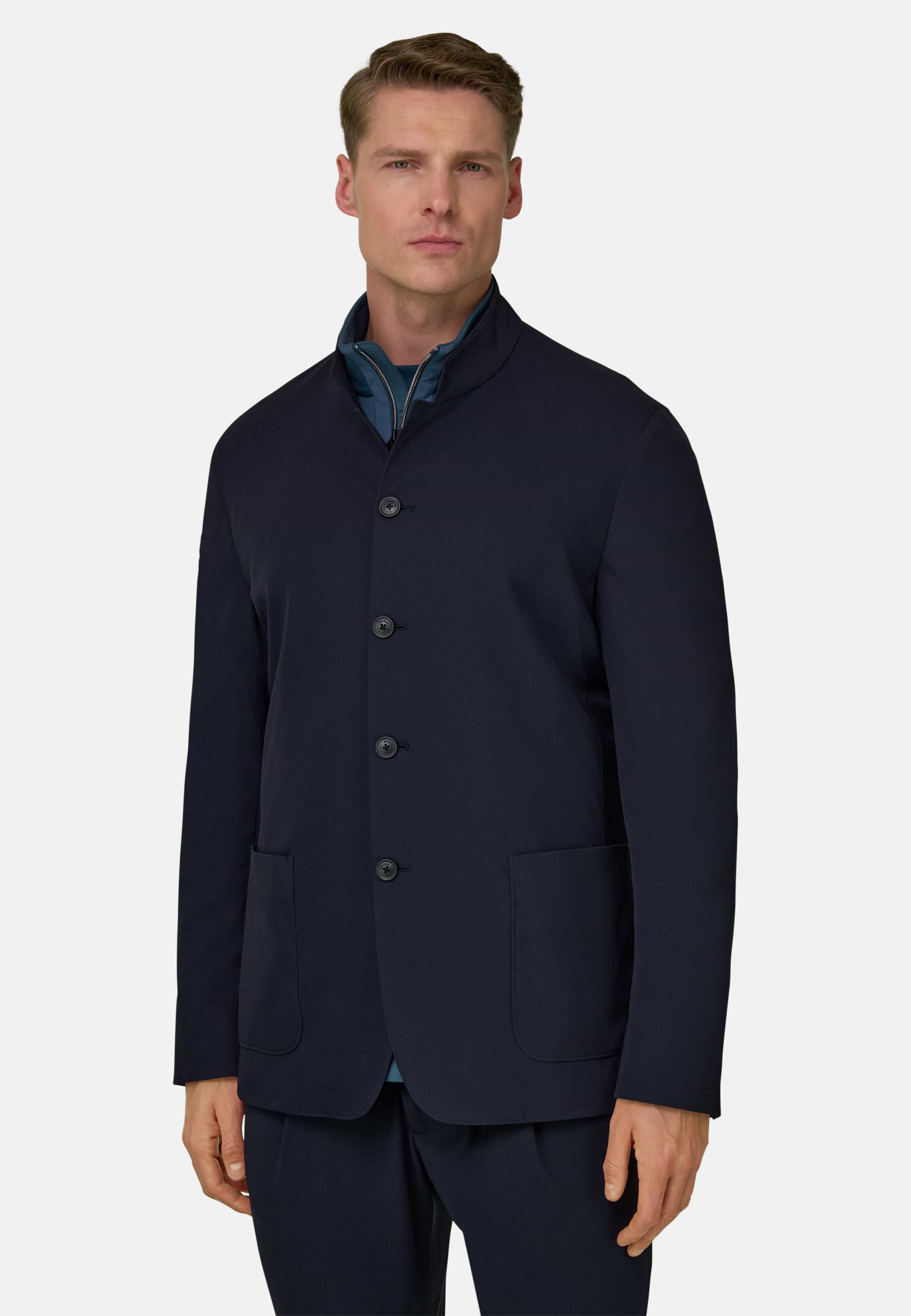 BOGGI Milanoビジネスジャケット Men's Black Wool Tuxedo Jacket with Peak Lapels | Boggi Milano