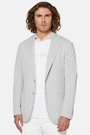 Light Grey Houndstooth B Tech Jacket, Light grey, hi-res