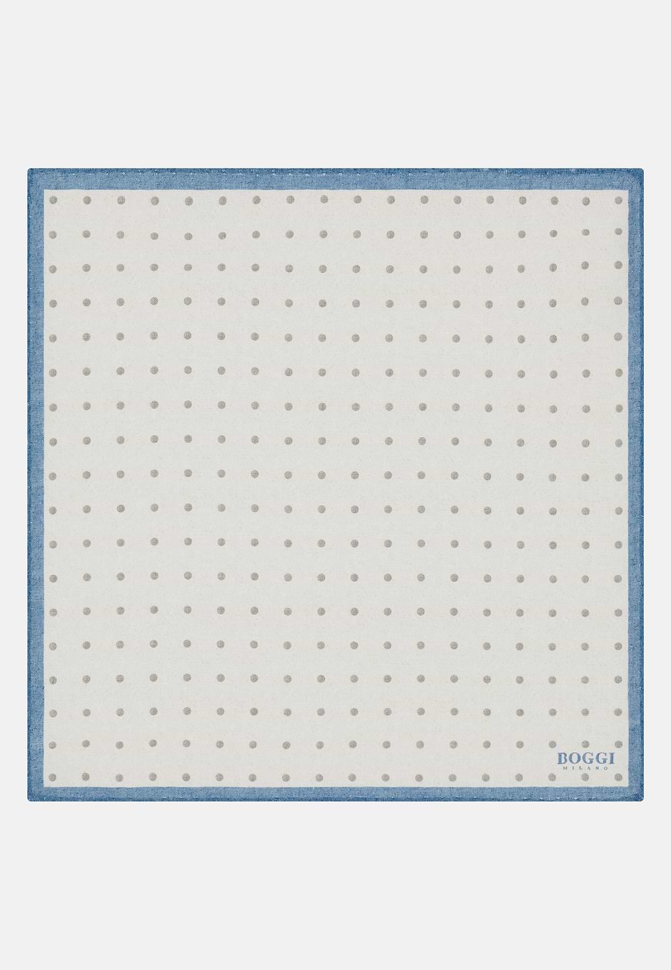 Polka Dot Linen Pocket Square, Cream, hi-res