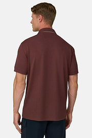 Polo aus Stretchgewebe Piqué Mischgewebe Cool Jade, Rosso, thumb, 4