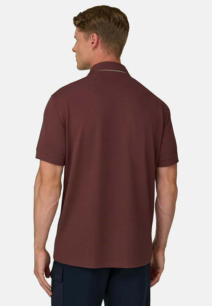 Polo aus Stretchgewebe Piqué Mischgewebe Cool Jade, Rosso, hi-res