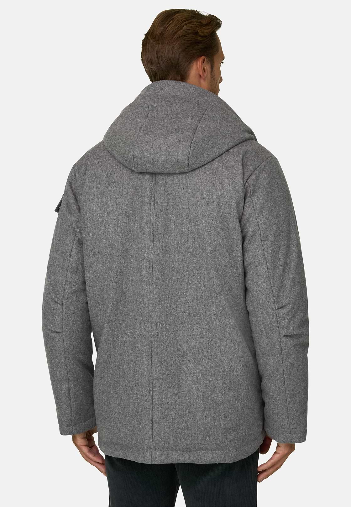 Parka Gemengd Wol Gemêleerd, Light grey, hi-res, 4