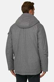Parka Gemengd Wol Gemêleerd, Light grey, thumb, 4