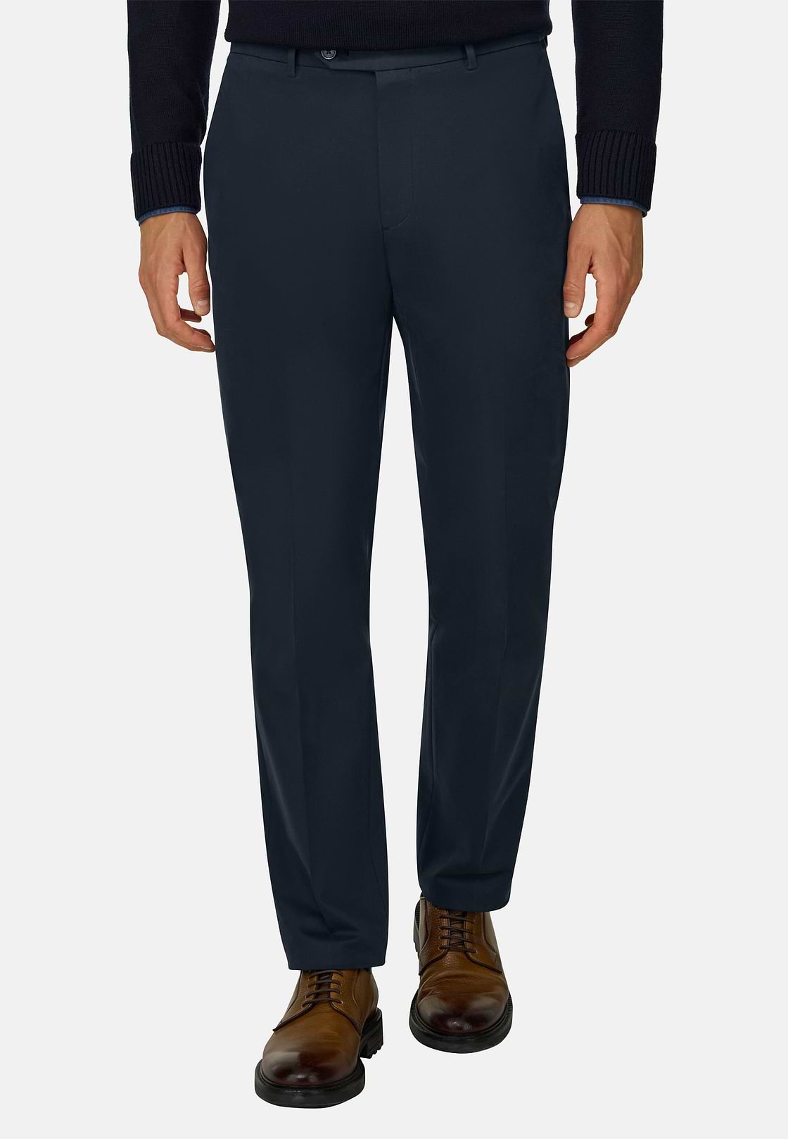Hose aus Baumwolle Tencel® Modal Stretchgewebe, Navy blau, hi-res, 1