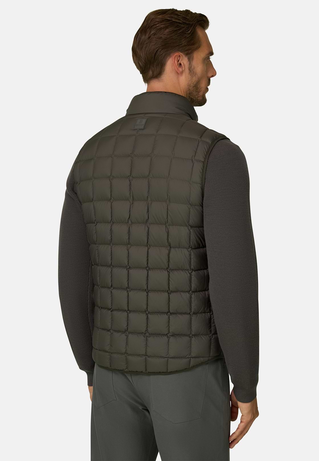 Chaleco en Pluma de Oca, Verde militar, hi-res, 4