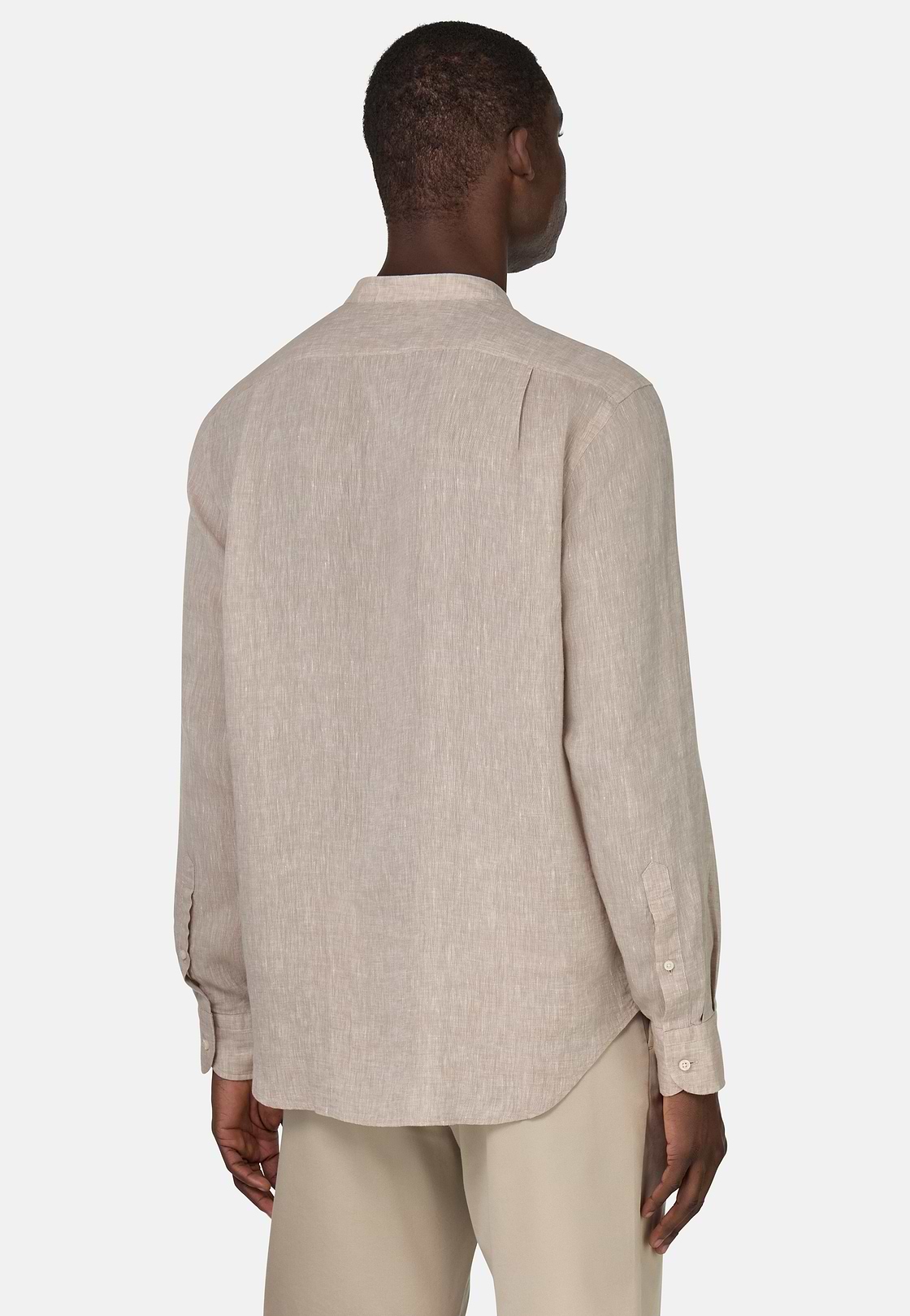 Regular Fit Linen Shirt, Taupe, hi-res