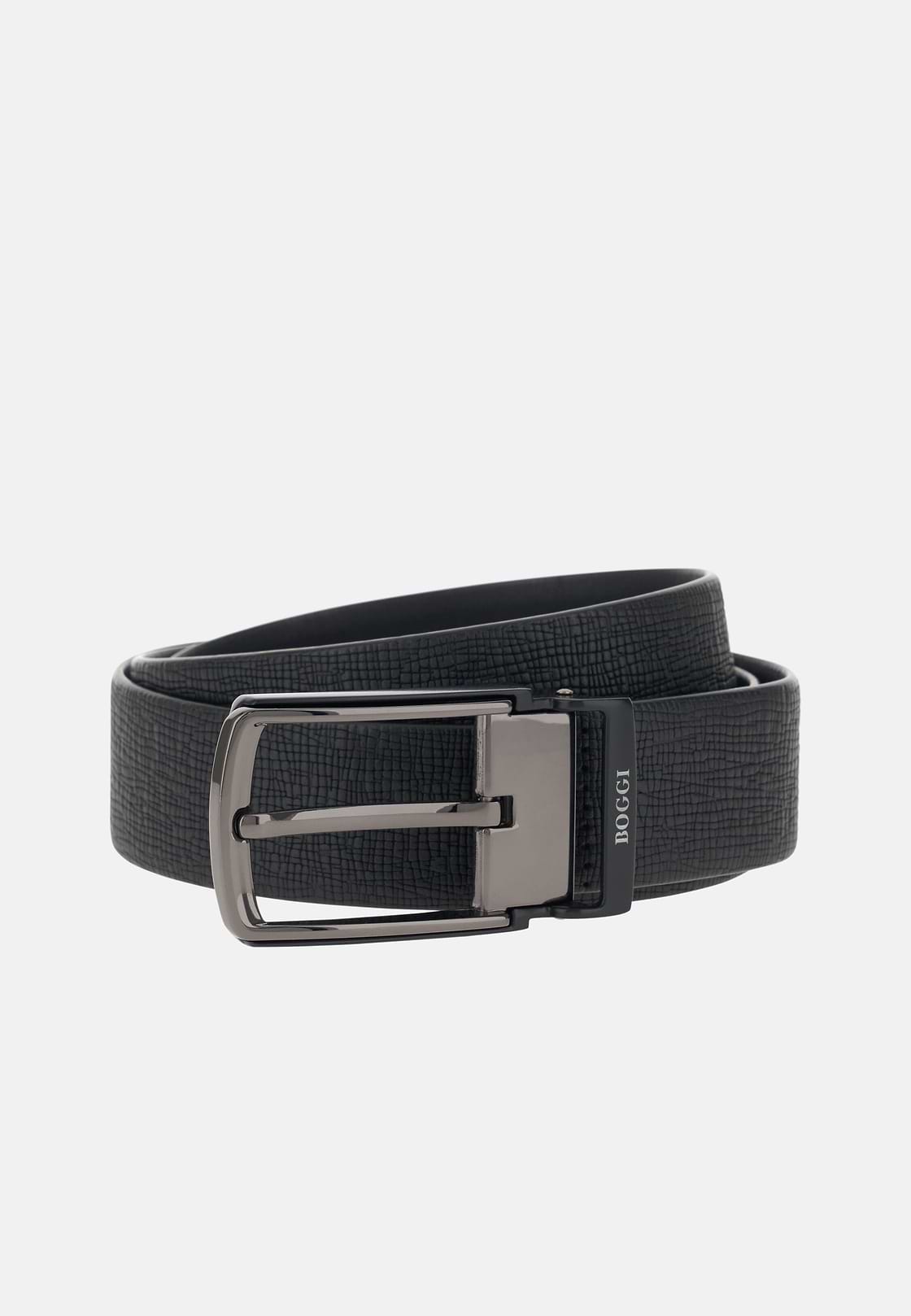 Dwustronny pasek ze skóry, Black, hi-res, 1