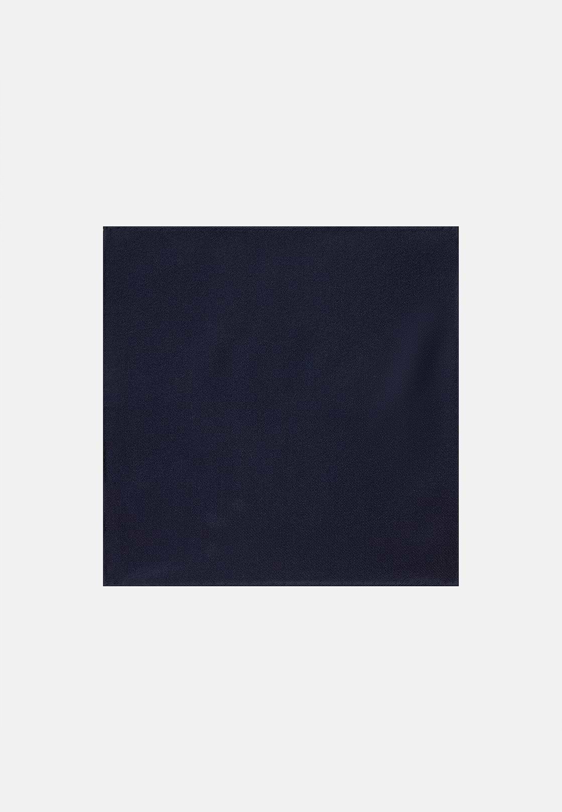 Wool Pocket Square, Navy blue, hi-res