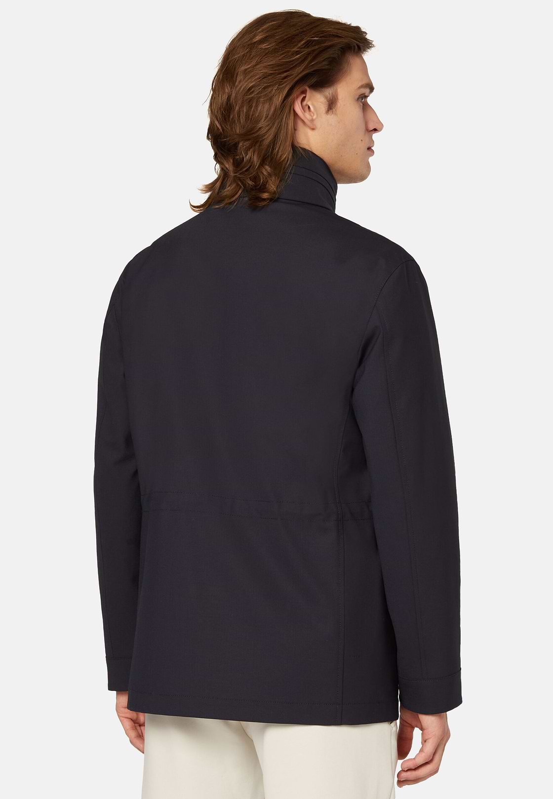 Field Jacket In Technical Wool, Navy blue, hi-res