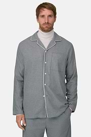 Pajama in Cotton Flannel, Grey, thumb, 1