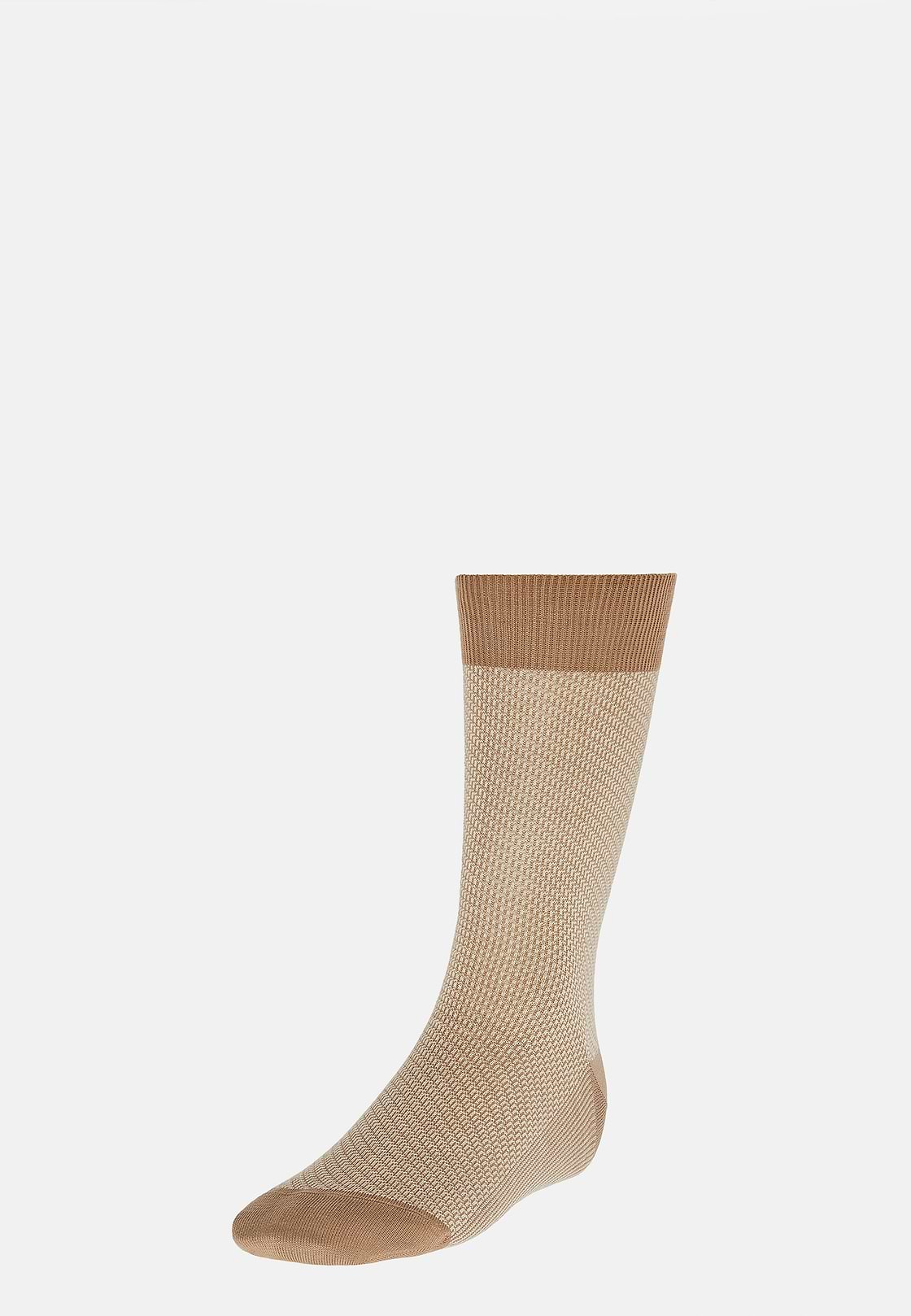 Socks with Micro Pattern in Organic Cotton, Taupe, hi-res