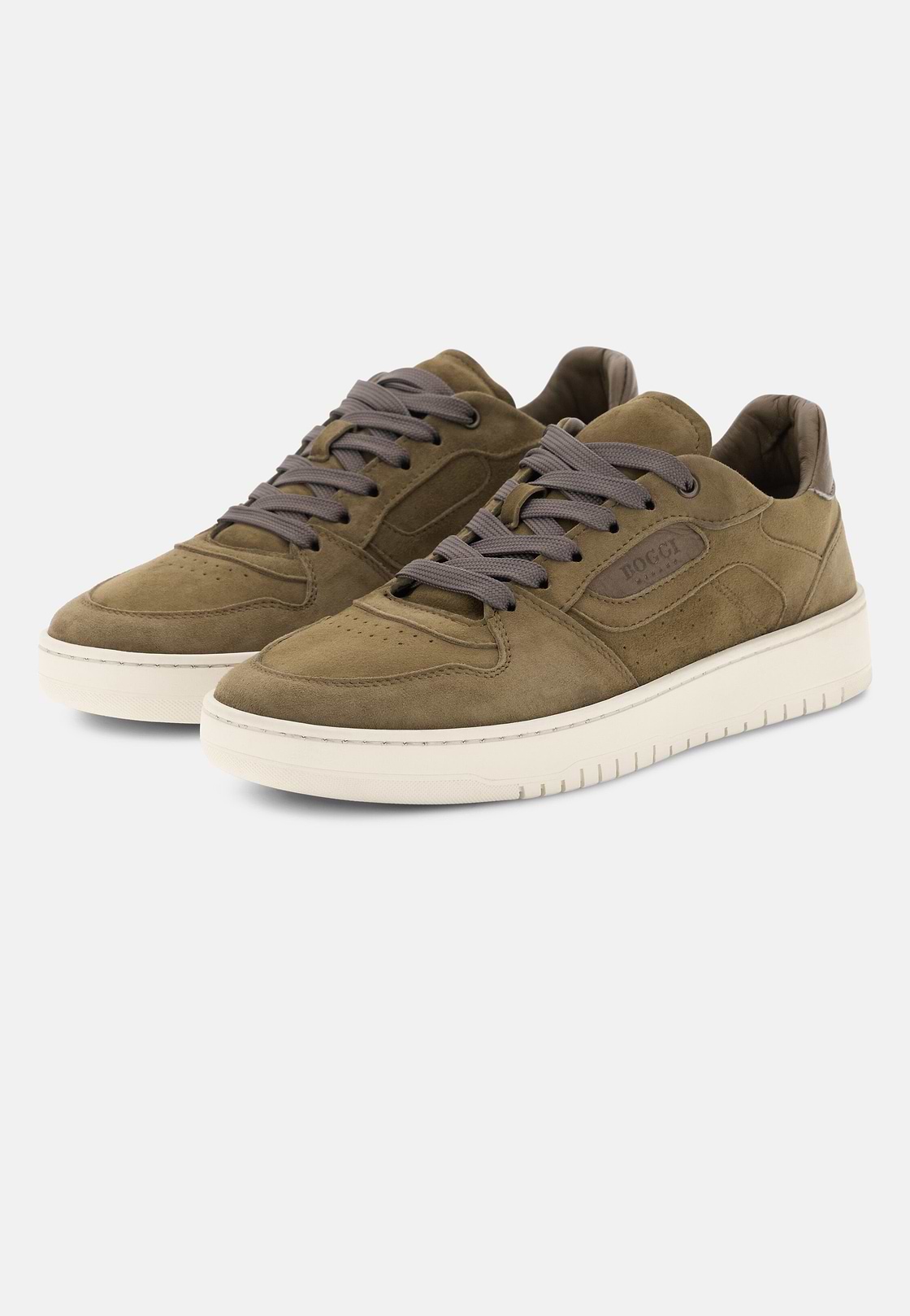 Origin Suede Leather Trainers, Taupe, hi-res, 3