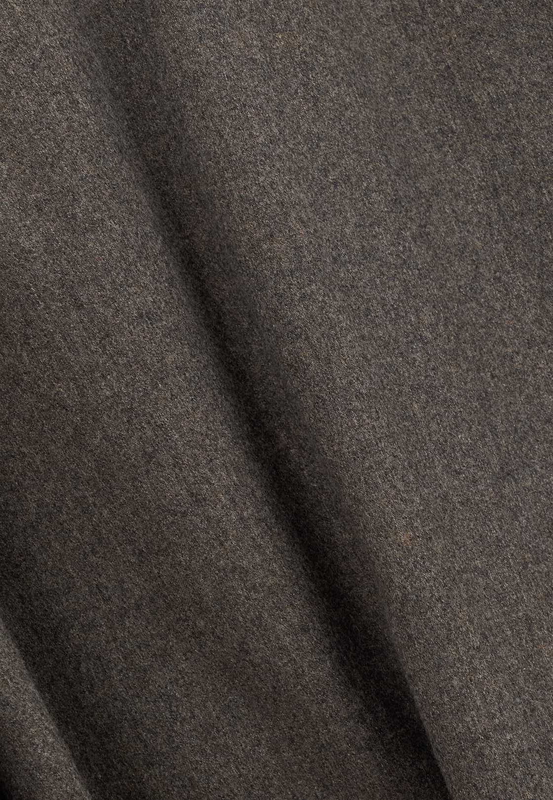 Overshirt in Mélange Wool Flannel, Taupe, hi-res, 5