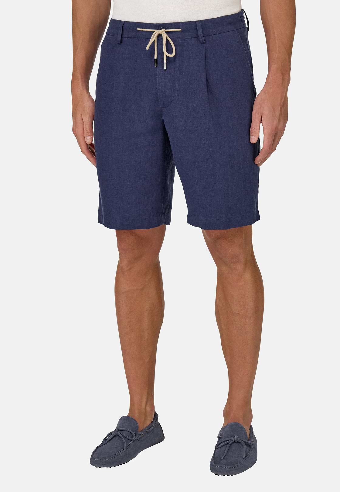 Bermudas in Linen, Blue, hi-res