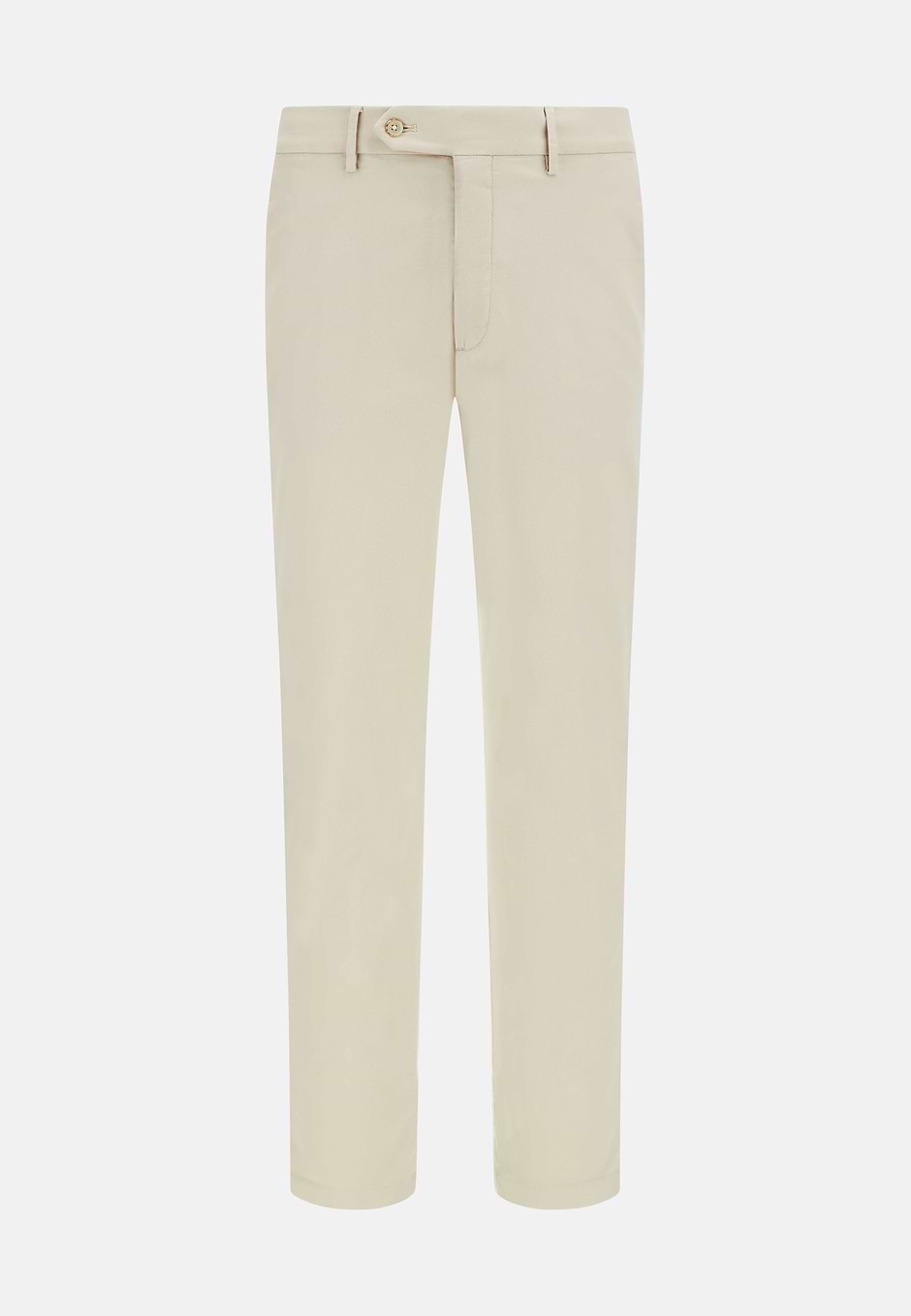 Pantaloni In Cotone Tencel Elasticizzato, Sabbia, hi-res