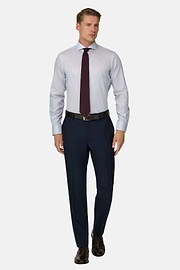 Shirt Striped Cotton Slim Fit, Light Blue, thumb, 2