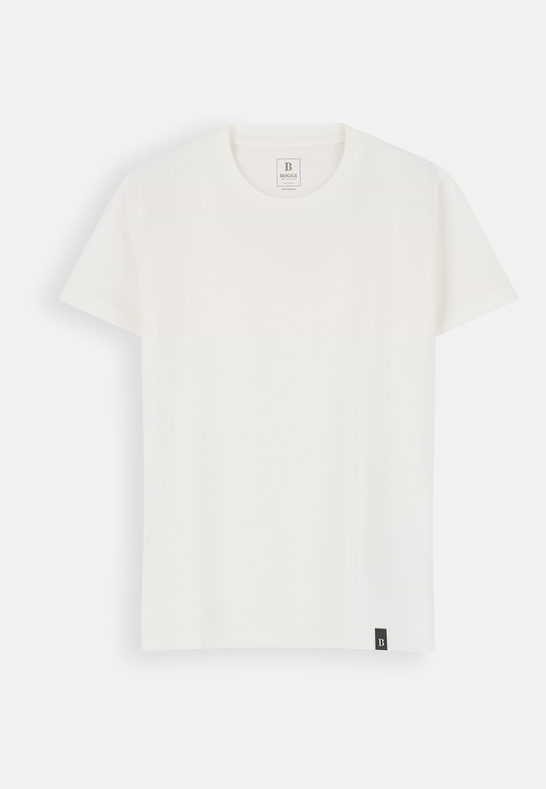 T-Shirt in Cotton Silk, White, hi-res, 5