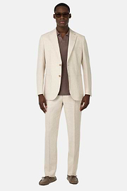 Pure Linen Suit, Beige, hi-res