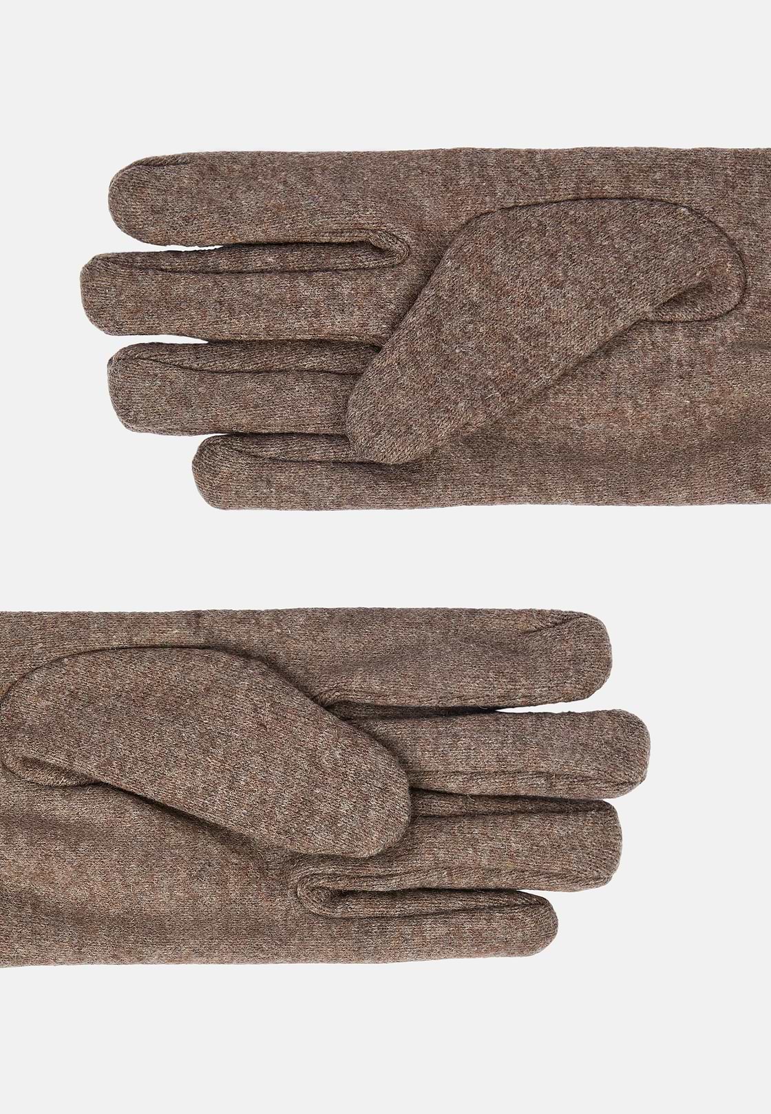Wool Jersey Gloves, Taupe, hi-res