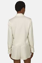 Hemd Aus Satin Regular Fit, Creme, thumb, 3