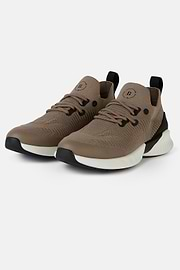 Taupefarbener Willow Sneaker Aus Recyceltem Garn, Taupe, hi-res