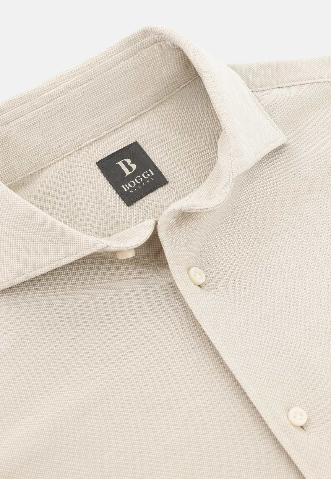 Polo Camicia In Pique, Sabbia, hi-res, 5