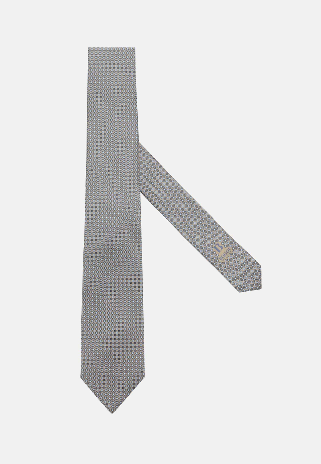 Floral Silk Tie, Taupe, hi-res