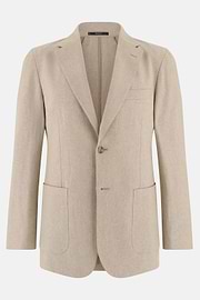 Giacca In Lino E Cotone Melange, Sabbia, thumb, 5
