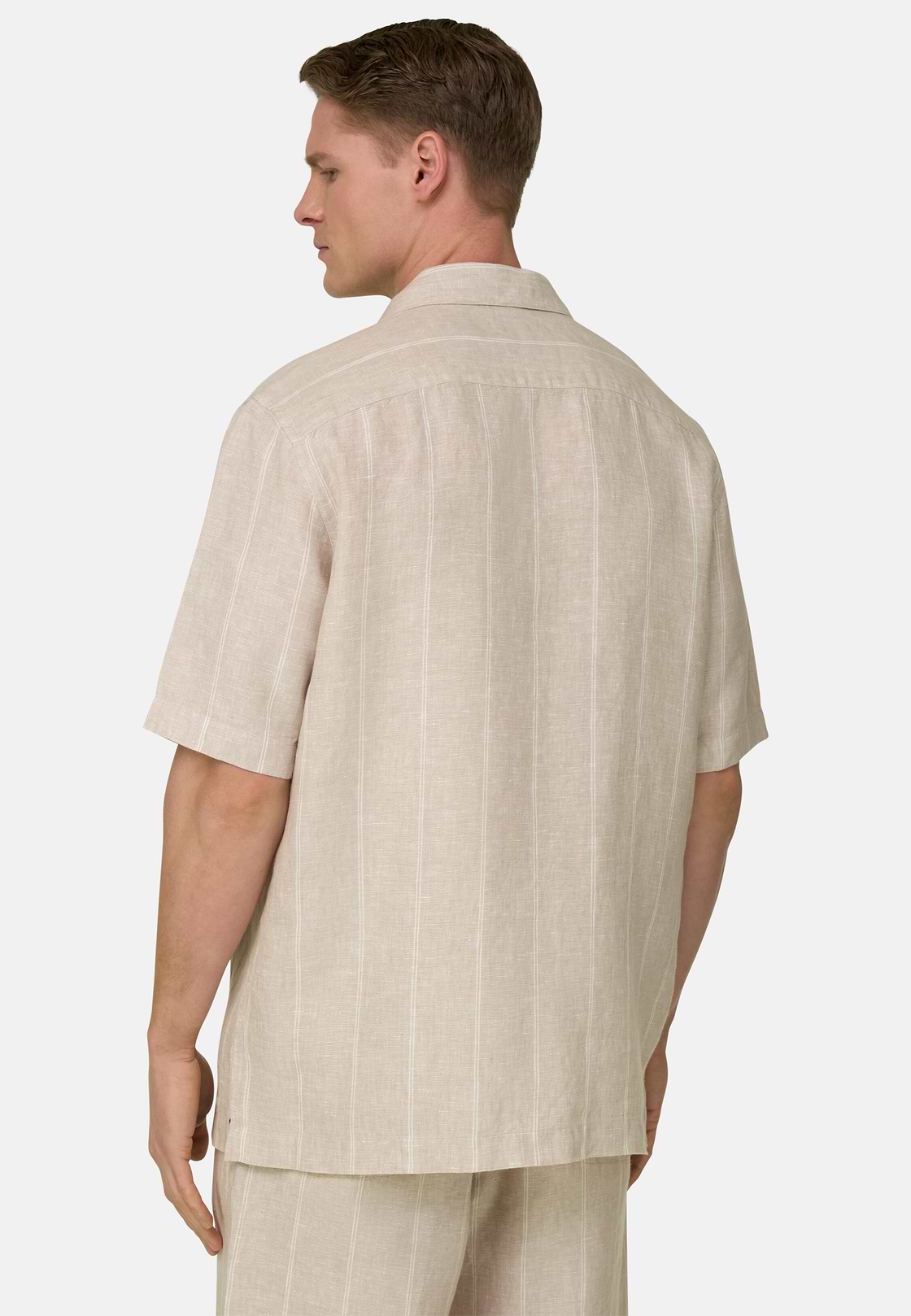 Camisa Rayas Diplomáticas Lino Regular Fit, Arena, hi-res, 3