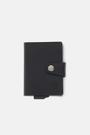 Credit Card Holder in Grained Leather, Black, thumb, 1