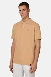 Polo In Pique Di Cotone Regular Fit, Arancione, thumb, 1