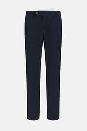 Stretch Cotton/Tencel Trousers, Navy blue, hi-res