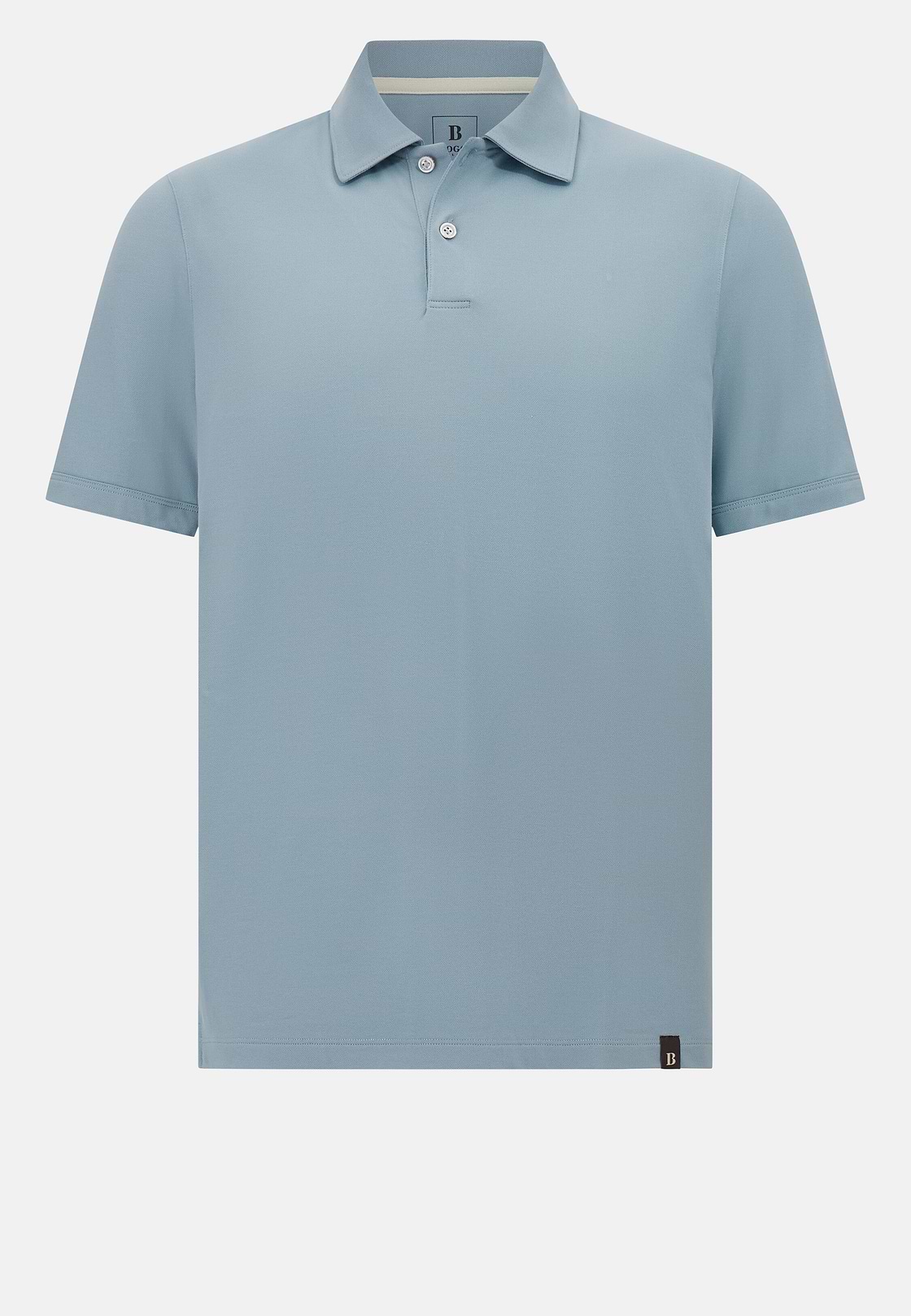S.Cafè® High-Performance Piqué Polo Shirt, Light Blue, hi-res