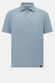 S.Cafè® High-Performance Piqué Polo Shirt, Light Blue, hi-res