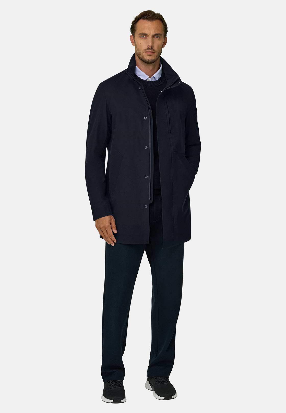 Car Coat aus technischem Gewebe B Tech, Navy blau, hi-res, 2