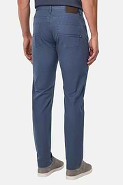 Stretch Cotton 5-Pocket Trousers, Air-blue, hi-res