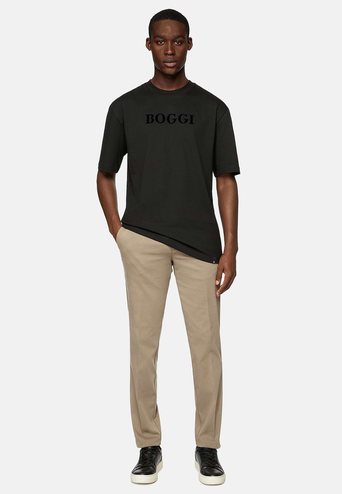 Camiseta de algodón, Negro, hi-res