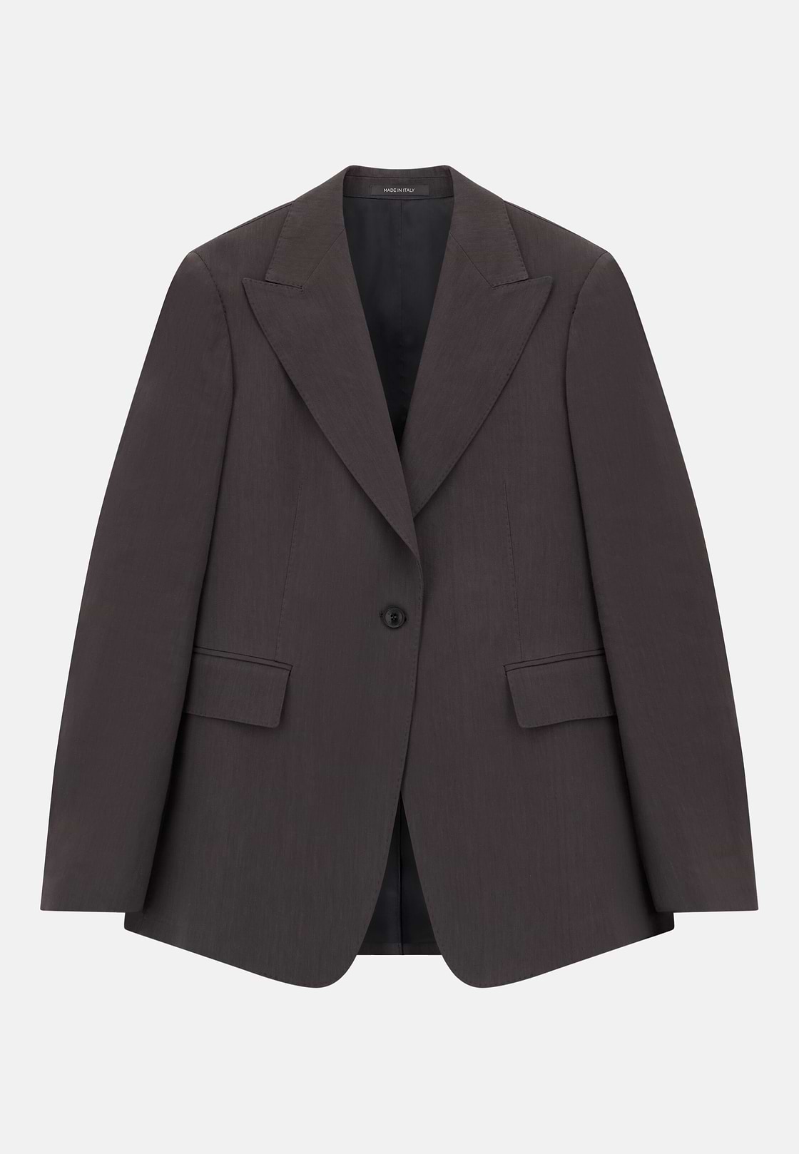 Chaqueta De Mezcla Lino, Marron oscuro, hi-res, 5