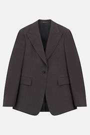 Chaqueta De Mezcla Lino, Marron oscuro, thumb, 5