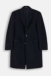Single-Breasted Wool Coat, Navy blue, thumb, 6