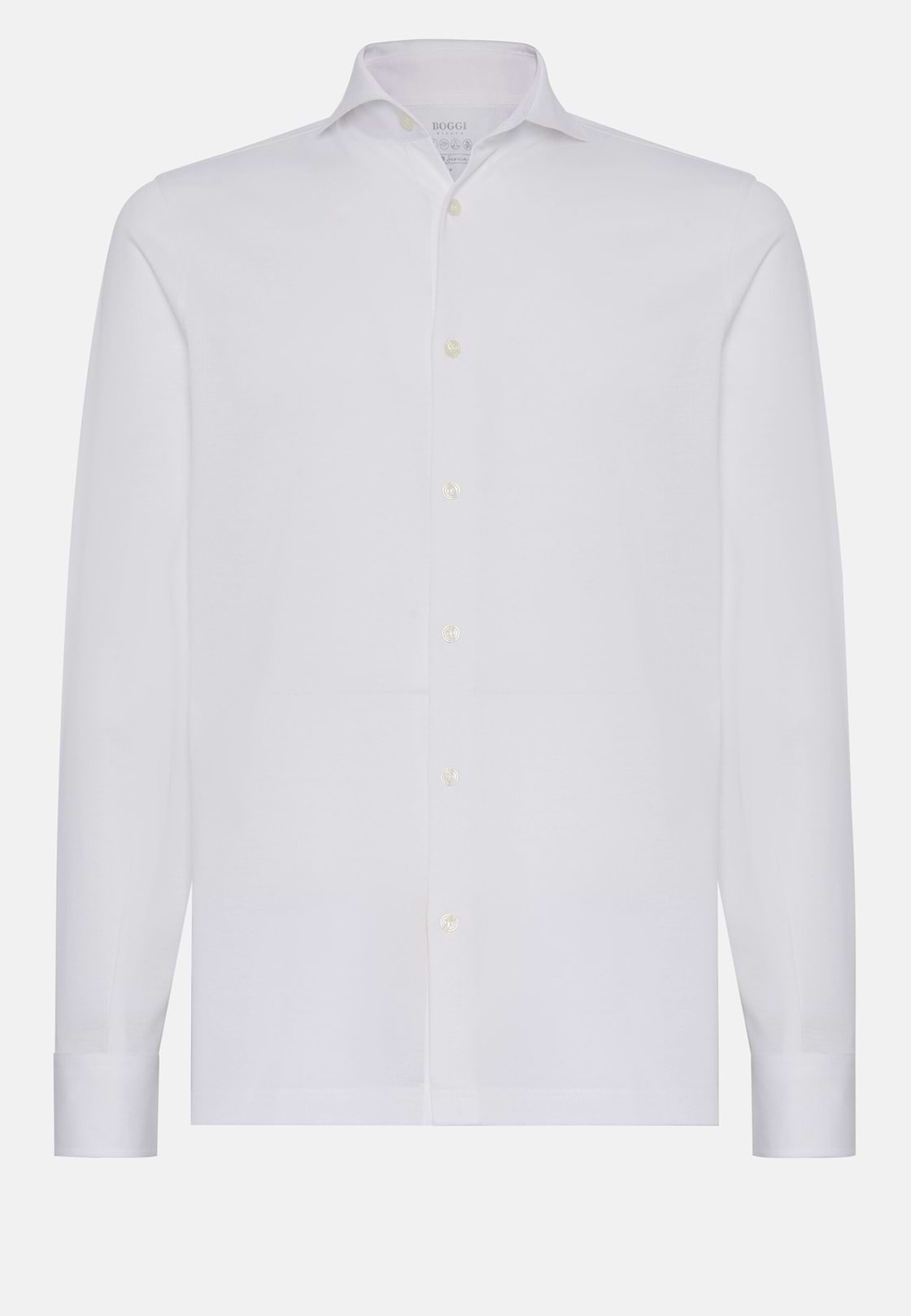 Camisa Estilo Polo De Piqué Hilo De Escocia Slim Fit, Blanco, hi-res