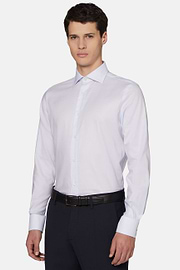 Camicia Azzurra In Cotone dobby Regular Fit, Azzurro, hi-res