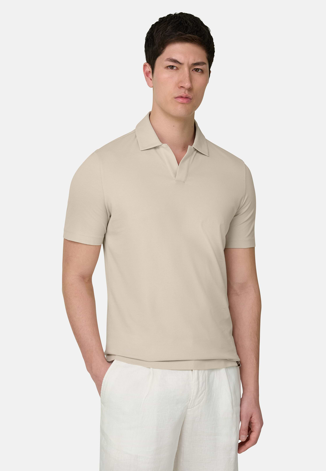 Polo en Coton Pima, Sable, hi-res, 1