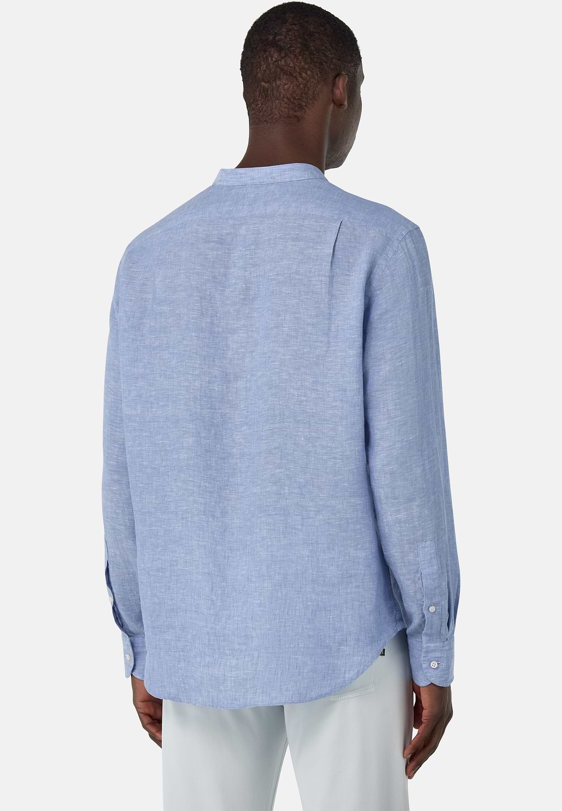 Regular Fit Linen Shirt, Light Blue, hi-res