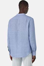 Regular Fit Linen Shirt, Light Blue, hi-res
