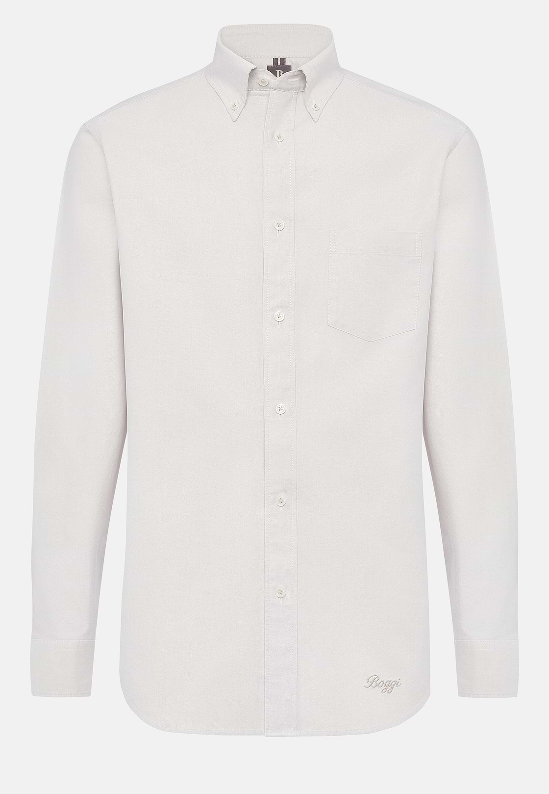 Chemise En Coton Oxford Bio Coupe Droite, Sable, hi-res