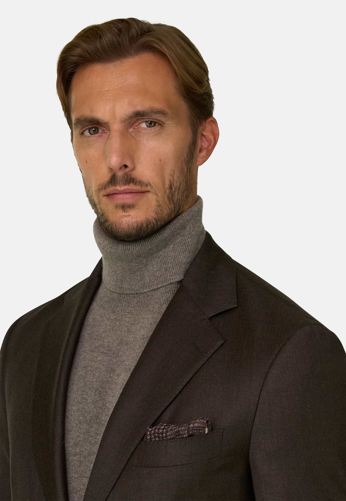 Suit in Wool Mélange, Dark brown, hi-res, 4