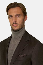 Suit in Wool Mélange, Dark brown, thumb, 4