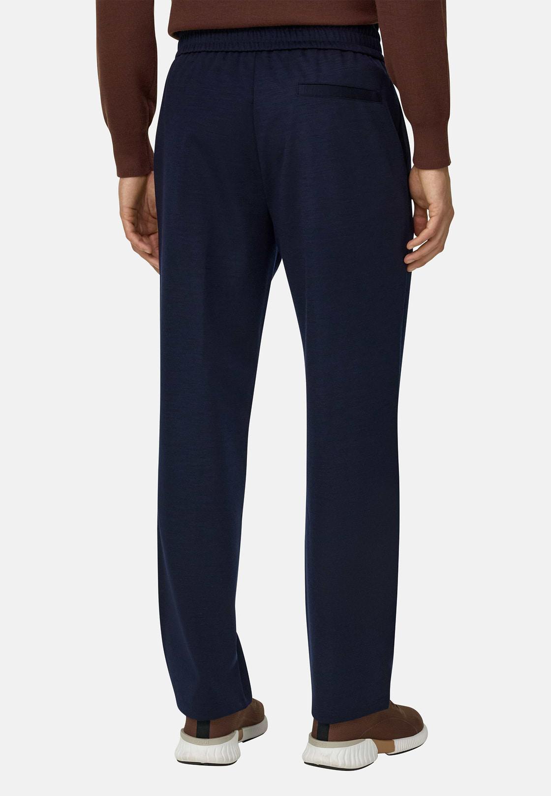 Joggers in Wool Blend WOOLTECH, Navy blue, hi-res, 5